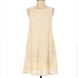 Ella moss ivory lace sleeveless casual dress size XS